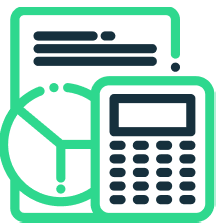 Financial reporting and statements graphic