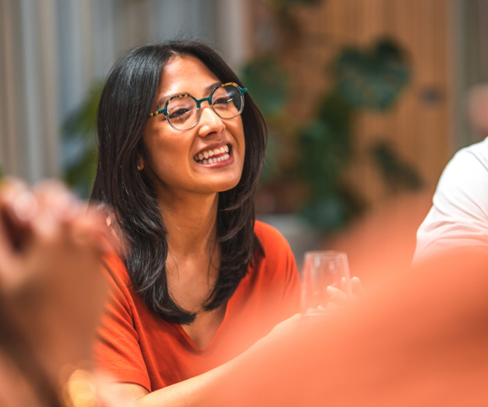 Azentio team collaborating in a corporate environment